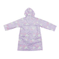 Girl's attached hood with all seams are welded waterproof colorful printing rain coat