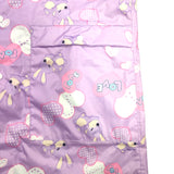 Girl's attached hood with all seams are welded waterproof colorful printing rain coat
