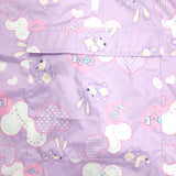 Girl's attached hood with all seams are welded waterproof colorful printing rain poncho