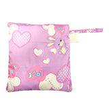 Girl's attached hood with all seams are welded waterproof colorful printing rain coat